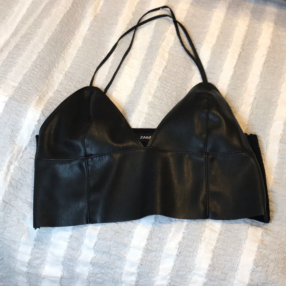 Zara Faux Leather Crop
